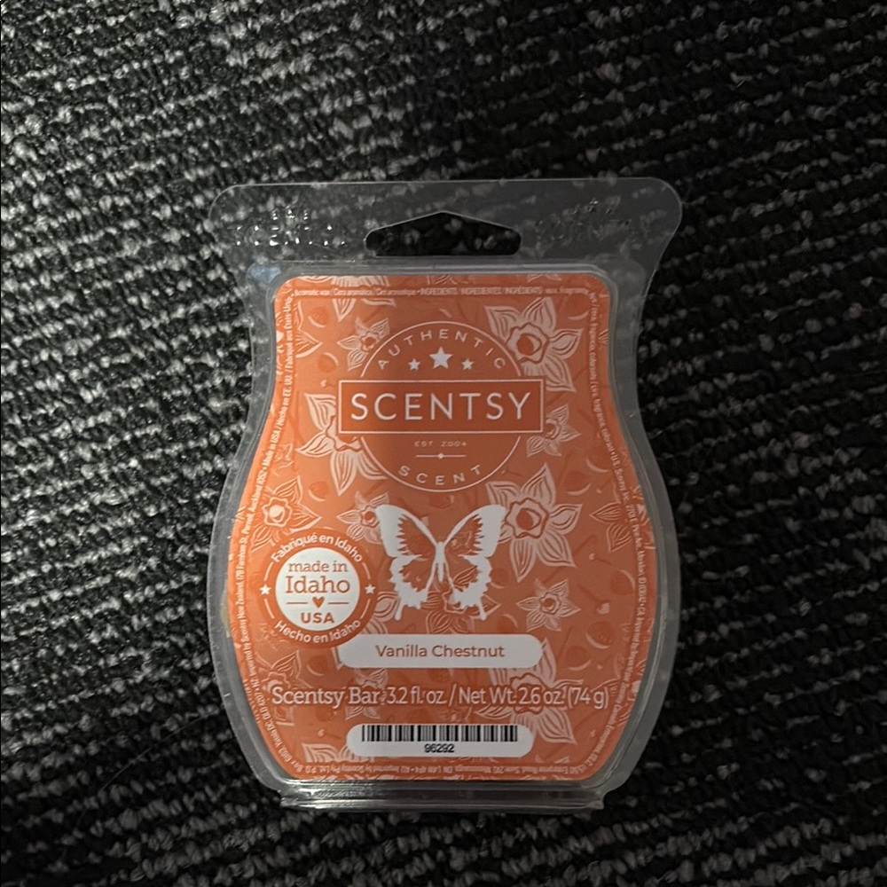 Scentsy Vanilla Chestnut Wax Bar - Orange
